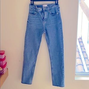 High rise blue slim fit jeans